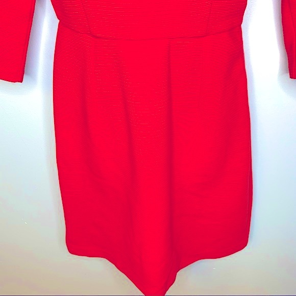 Boden Ribbed Zoe Ponte Dress Red Pepper size 6R - Picture 9 of 13